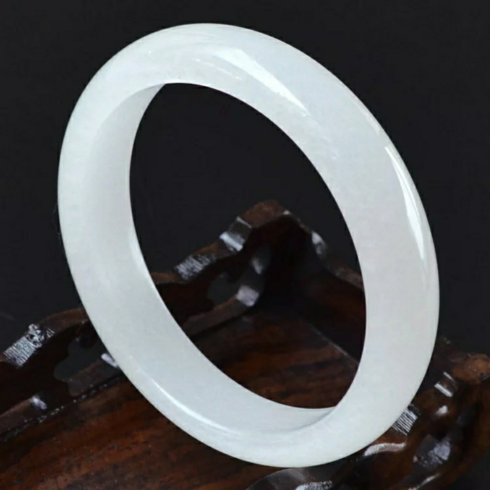 Natural White Jade Bangles